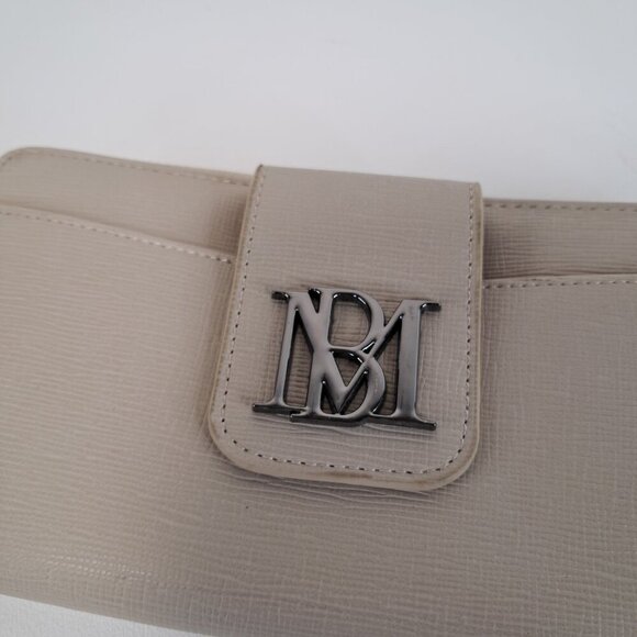 Badgley Mischka Zip Around Flap Front Pocket Taupe Wallet - Picture 12 of 12